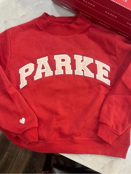 Parke Tops - PARKE Red Crewneck Sweatshirt